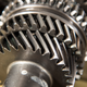 Helical cut gears.